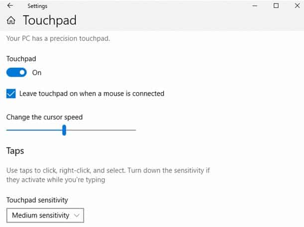 How to enable Touchpad on laptop