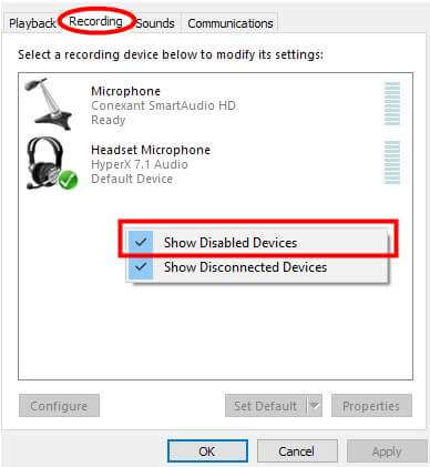 Show Disabled Devices