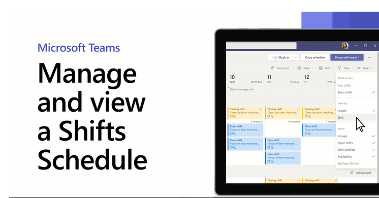 Manage a Shifts schedule