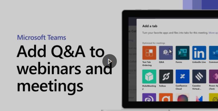 Add Q&A to the webinars and meetings